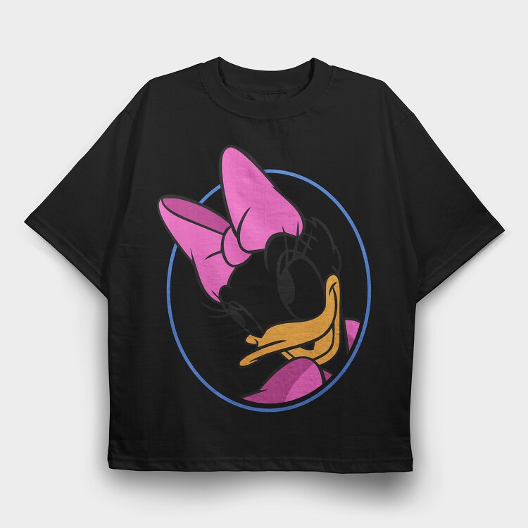 Cartoon Retro Daisy Duck 1, Tricou Oversize Barbati (Unisex)