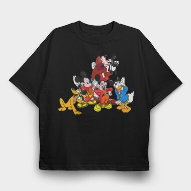Cartoon Retro Disney 1, Tricou Oversize Barbati (Unisex)