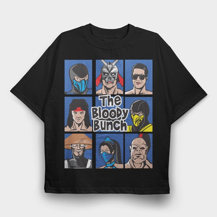 The Bloody Bunch Mortal Kombat, Tricou Oversize Barbati (Unisex)