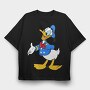 Cartoon Retro Donald Duck 2, Tricou Oversize Barbati (Unisex)