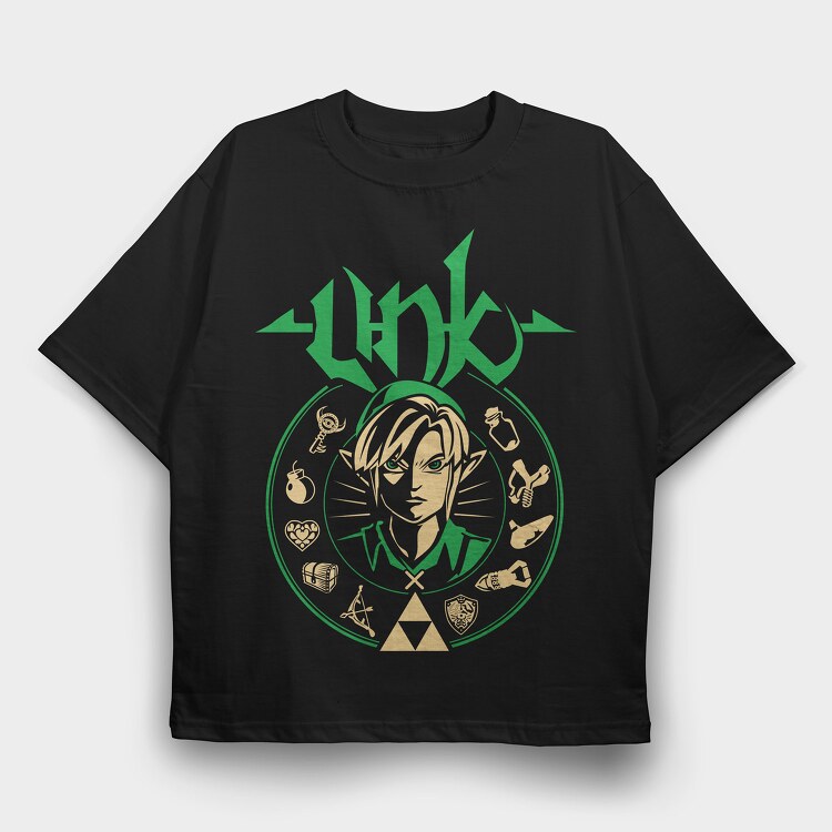 Link, Tricou Oversize Barbati (Unisex)