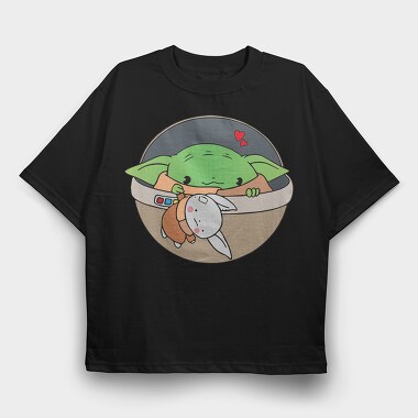 Baby Yoda 21, Tricou Oversize Barbati (Unisex)
