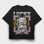 Lucky 2, Tricou Oversize Barbati (Unisex)