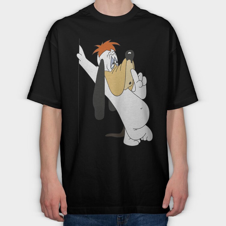 Cartoon Retro Droopy 6, Tricou Oversize Barbati (Unisex)