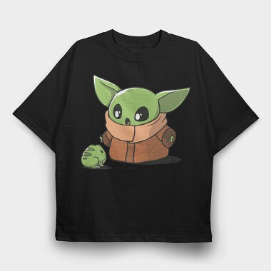Baby Yoda 4, Tricou Oversize Barbati (Unisex)