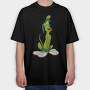 Cartoon Retro Duck Dodgers 4, Tricou Oversize Barbati (Unisex)