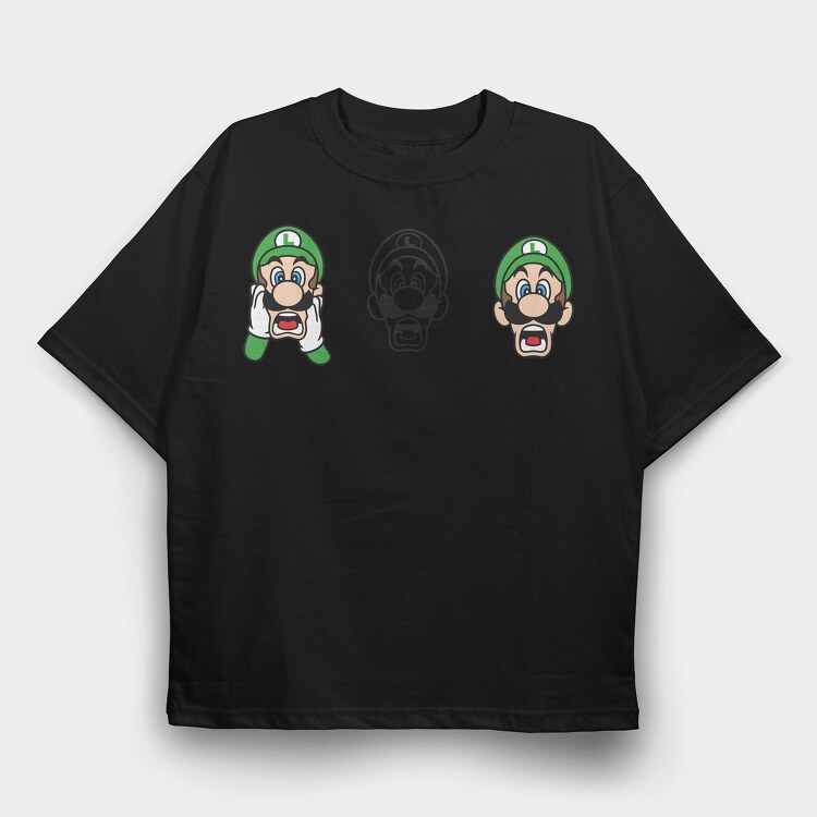 Luigi Scream 1 2, Tricou Oversize Barbati (Unisex)