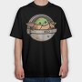 Baby Yoda 7, Tricou Oversize Barbati (Unisex)