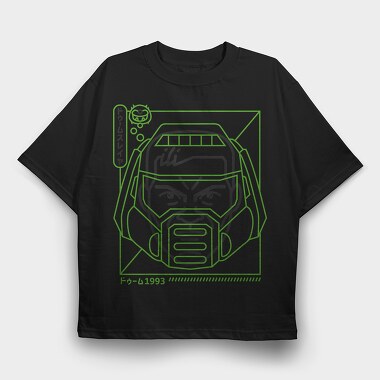 Doom 1, Tricou Oversize Barbati (Unisex)