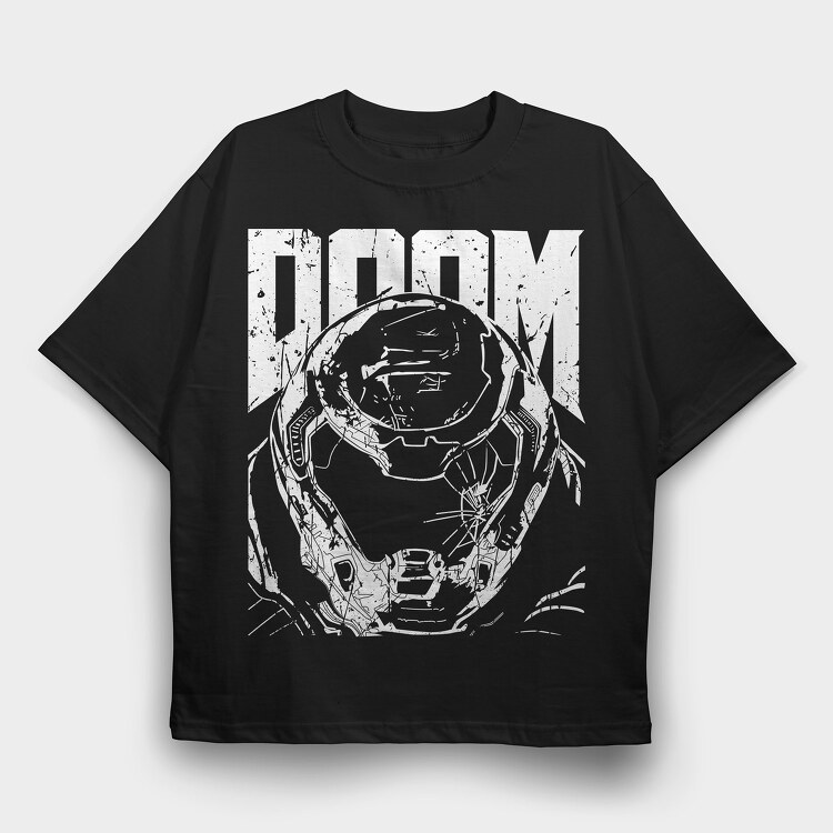 Doom 4, Tricou Oversize Barbati (Unisex)