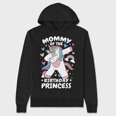 Mommy of the Birthday Princess, Hanorac Oversize Barbati (Unisex)