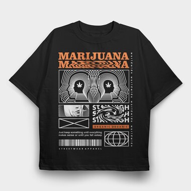 Marijuana 2, Tricou Oversize Barbati (Unisex)