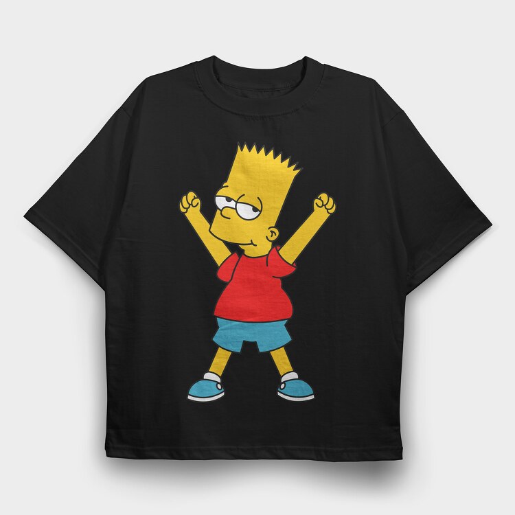 Bart Simpson 02, Tricou Oversize Barbati (Unisex)