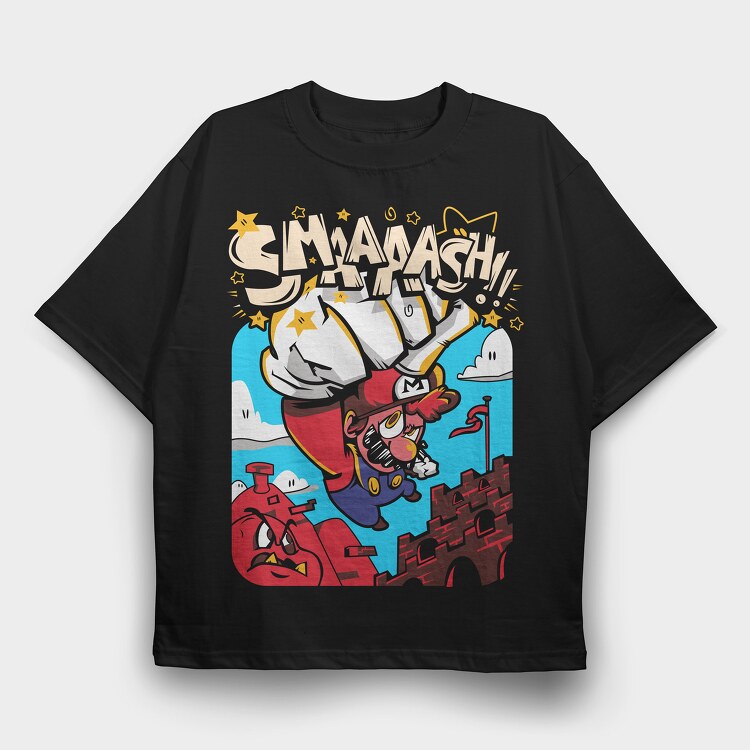 Mario Smaash, Tricou Oversize Barbati (Unisex)