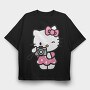 Cartoon Retro Hello Kitty 1, Tricou Oversize Barbati (Unisex)