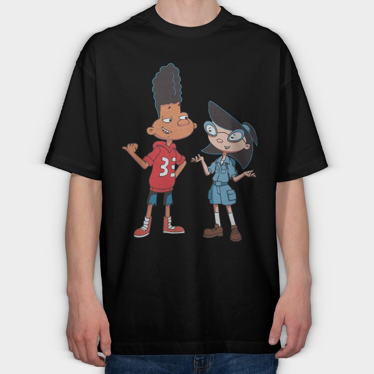 Cartoon Retro Hey Arnold 2, Tricou Oversize Barbati (Unisex)