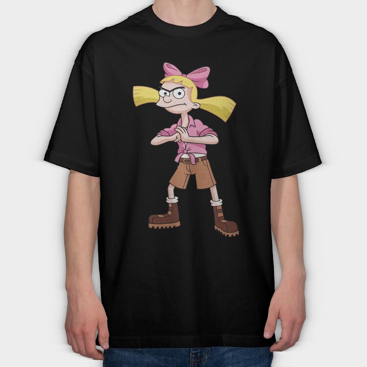 Cartoon Retro Hey Arnold 5, Tricou Oversize Barbati (Unisex)