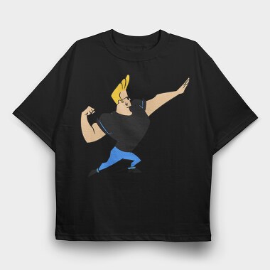 Cartoon Retro Johny Bravo 3, Tricou Oversize Barbati (Unisex)