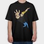 Cartoon Retro Johny Bravo 4, Tricou Oversize Barbati (Unisex)