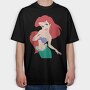 Cartoon Retro La Sirenta 3, Tricou Oversize Barbati (Unisex)