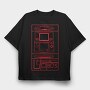 Retro Gaming 8 Bit, Tricou Oversize Barbati (Unisex)