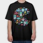 Retro Gaming Pac Man, Tricou Oversize Barbati (Unisex)