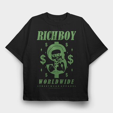 Richboy 2, Tricou Oversize Barbati (Unisex)