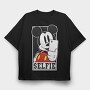 Cartoon Retro Mickey Mouse 1, Tricou Oversize Barbati (Unisex)