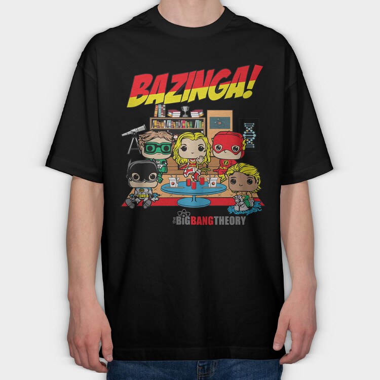 Bazinga Comics, Tricou Oversize Barbati (Unisex)
