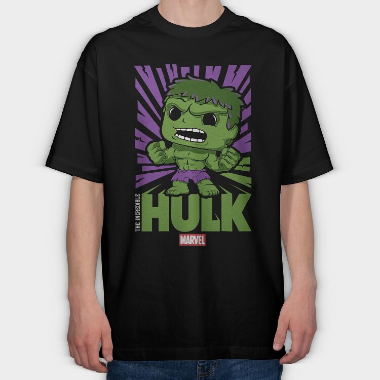 Funko Marvel hulk, Tricou Oversize Barbati (Unisex)