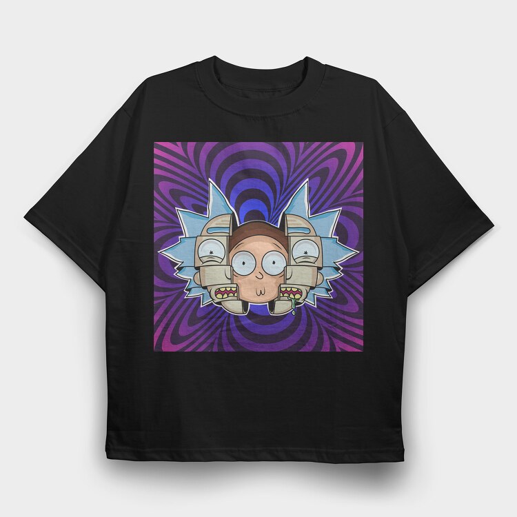 Rick and Morty 2, Tricou Oversize Barbati (Unisex)