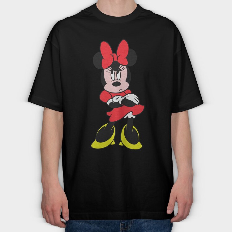 Cartoon Retro Minnie 5, Tricou Oversize Barbati (Unisex)
