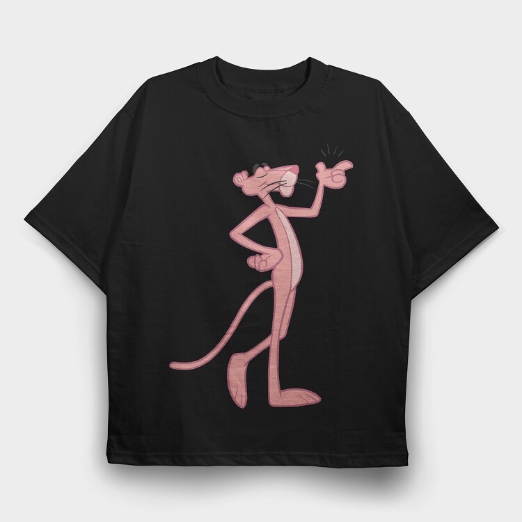 Cartoon Retro Pink Panter 3, Tricou Oversize Barbati (Unisex)