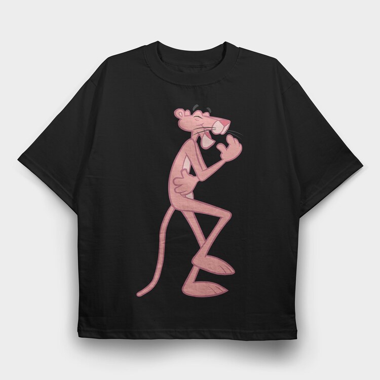Cartoon Retro Pink Panter 4, Tricou Oversize Barbati (Unisex)