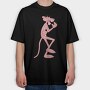 Cartoon Retro Pink Panter 4, Tricou Oversize Barbati (Unisex)