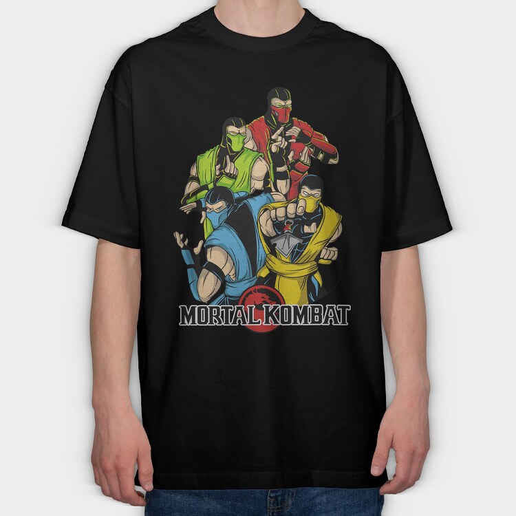 mortal kombat color, Tricou Oversize Barbati (Unisex)