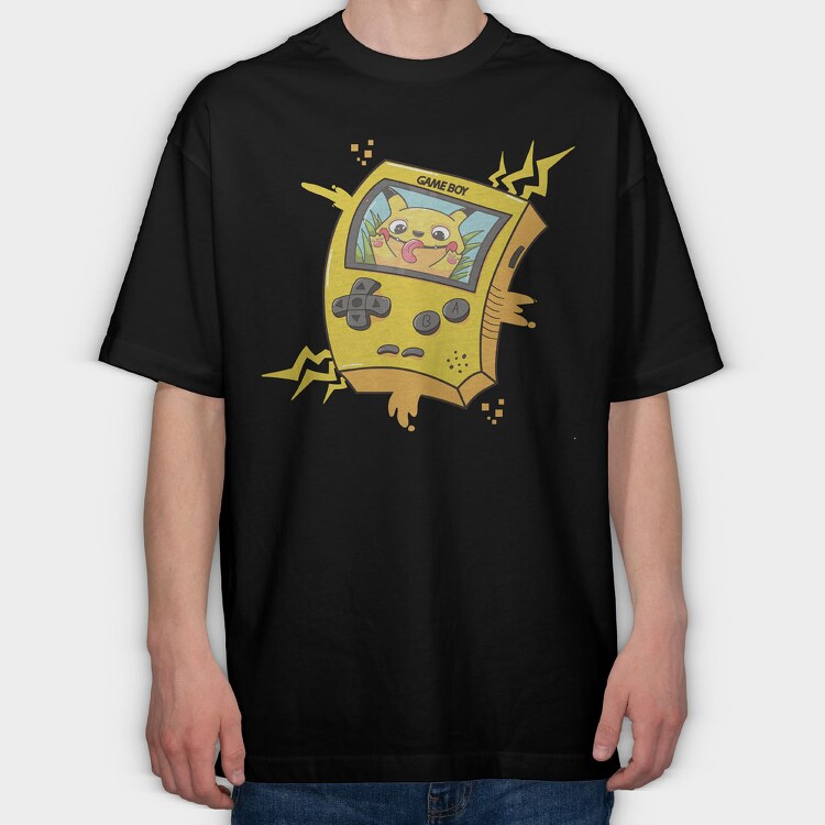 Gameboy Pokemon 5, Tricou Oversize Barbati (Unisex)