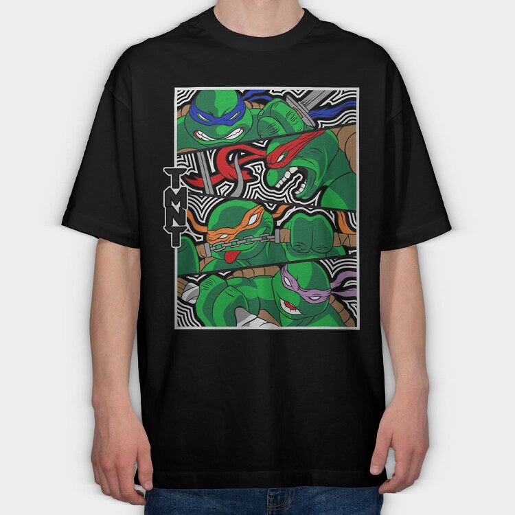 Mutant Teenage Ninja Turtles, Tricou Oversize Barbati (Unisex)
