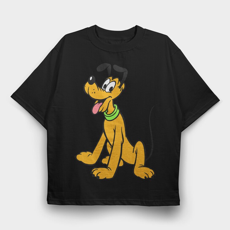Cartoon Retro Pluto 5, Tricou Oversize Barbati (Unisex)