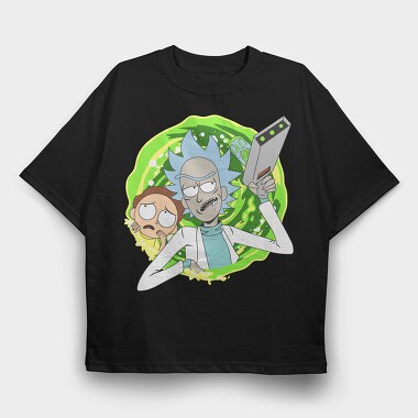 Rick and Morty 48, Tricou Oversize Barbati (Unisex)