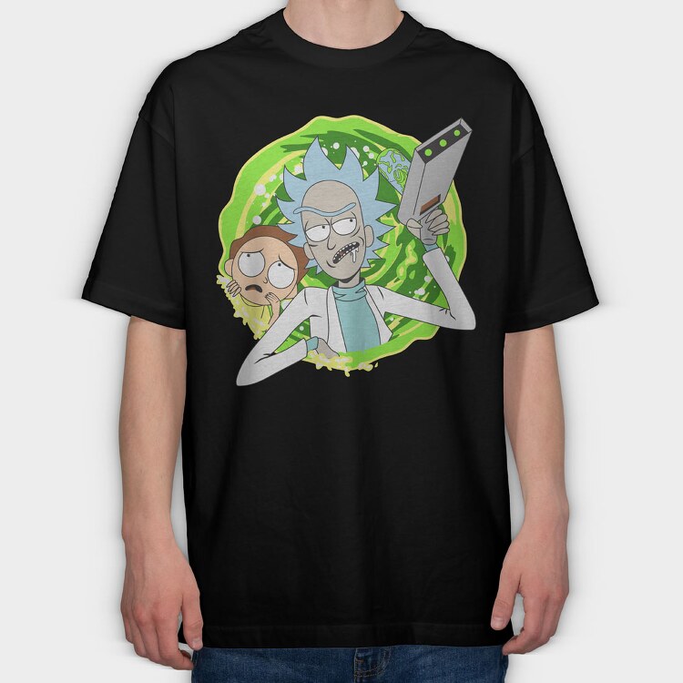 Rick and Morty 48, Tricou Oversize Barbati (Unisex)
