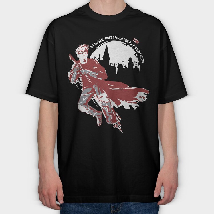 Harry Potter Broom, Tricou Oversize Barbati (Unisex)