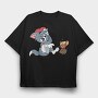 Tom and Jerry 23, Tricou Oversize Barbati (Unisex)