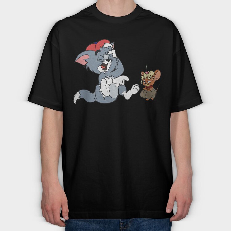 Tom and Jerry 23, Tricou Oversize Barbati (Unisex)