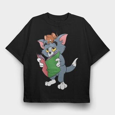 Tom and Jerry 25, Tricou Oversize Barbati (Unisex)