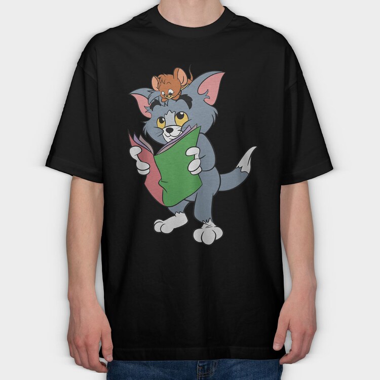 Tom and Jerry 25, Tricou Oversize Barbati (Unisex)