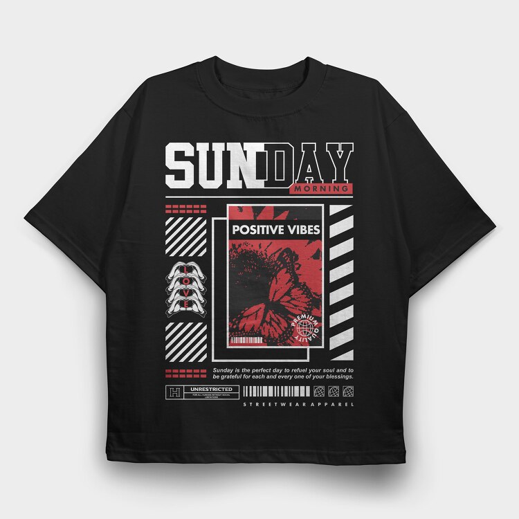 Sunday 2, Tricou Oversize Barbati (Unisex)