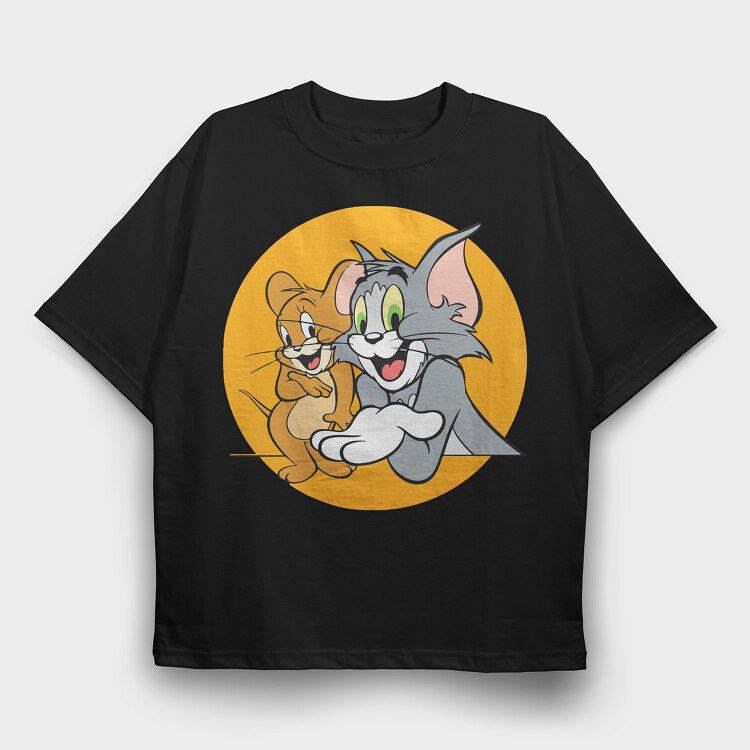 Tom and Jerry 5, Tricou Oversize Barbati (Unisex)