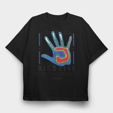 High Five 1, Tricou Oversize Barbati (Unisex)