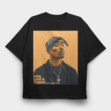 Tupac 3, Tricou Oversize Barbati (Unisex)